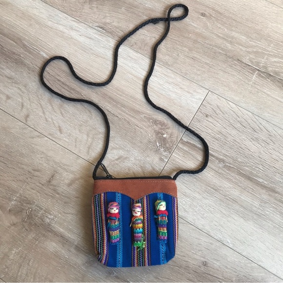 Vintage Beautiful handmade Guatemalan Worry doll purse indigenous urban legend - Picture 2 of 8